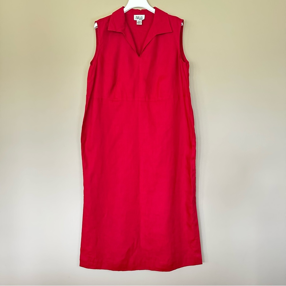 Style & Co. Red Sleeveless Sheath Dress